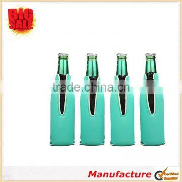 2017 Light Blue Lime Green Colorful Beer Bottle Cooler Holder Superior Quality Cheap Neoprene Beer Bottle Cooler Bag(4 Pack) photo-2
