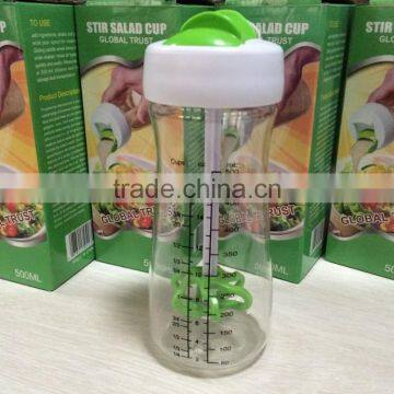 2016 Wholesale Plastic Salad Dressing Mixer Shaker Salad Dressing Bottle photo-2