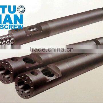 Parallel twin screw and barrel for PVC or UPVC pipe extruder machine