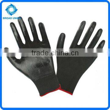 Black Nitrile Gloves Nitrile Coated Construction Gloves