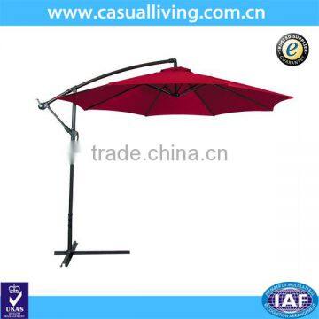 10 Ft Offset Cantilever Hanging Patio Umbrella Freestanding Outdoor Parasol adjustable Market Umbrella Promotional