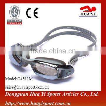 Waterproof mirror coated logo printed oem wholesales swimming goggles