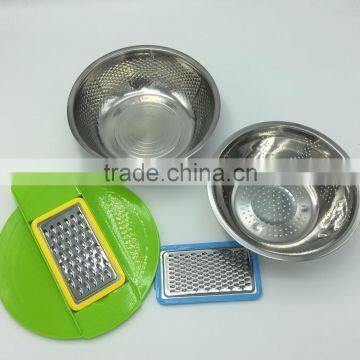 Hot sale 5pcs set stainless steel cheese grater with container