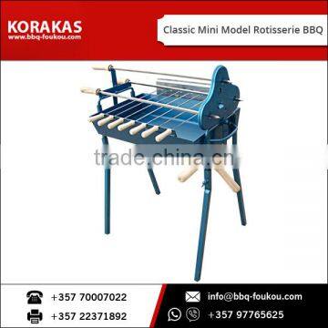 NEW Motorised Classic Mini Model Rotisserie Charcoal BBQ for Skewers/Automatically