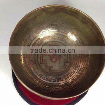 High Quality Tibetan Mantra With Symbol Carving 7 Metal Handmade Singing Bowl photo-3