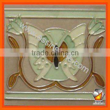 Ceramic tiles for fireplaces