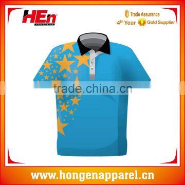 Hongen apparel Wholesale Team Sublimated Custom star Polo and T-shirts uniforms