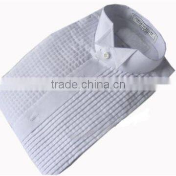 Man pleat tuxedo shirts/wing tip collar shirts/tuxedos wedding dress shirts