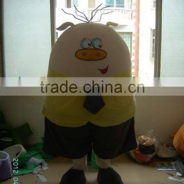 Advertising Adult Wearing Polyfoam Cute Cartoon Yellow Gentleman Flat Pig Mascot Costume