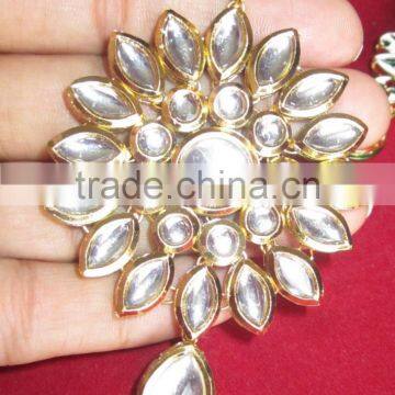 Kundan Pachi Pendant EARRING Set photo-4