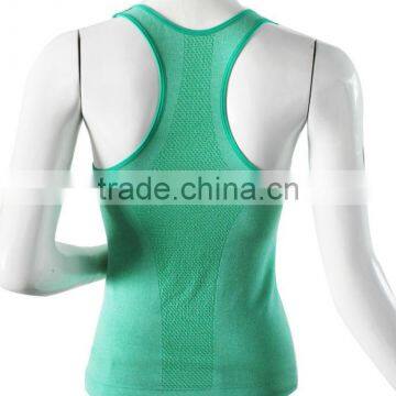 Womens Polyester Cotton Yoga Fitness Singlet Tank Top photo-3