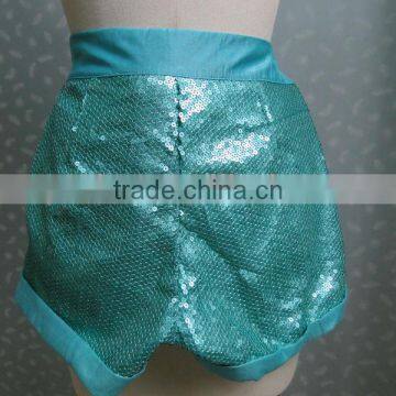 Good Quality Fashion Solid Color With Sequins Women Summer Shorts photo-2