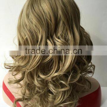 Fashion Synthetic Hair Women Long Curly Blonde Cheap Cosplay Party Wig Full Lace Wigs photo-2