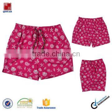 best quality sea star print pink kids board shorts