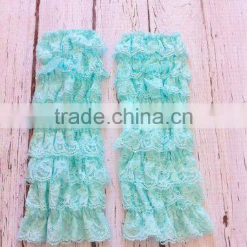 Cute Baby Girls Pink Leg Warmers Ruffle Tulle Baby Girls Lace Legging Warmers photo-2