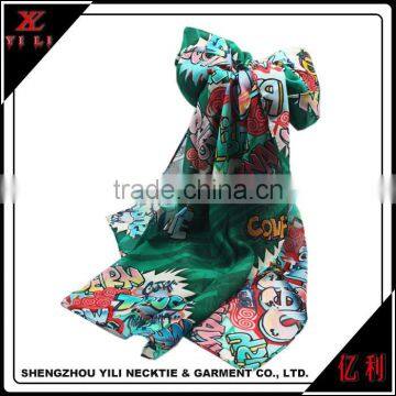 Fashion New Design Soft Cheap Famous Brands Silk Scarf photo-2