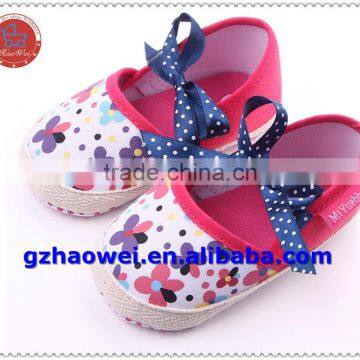 Newborn Antiskid Safety Baby Girls Bowknot Prewalker Shoes photo-2