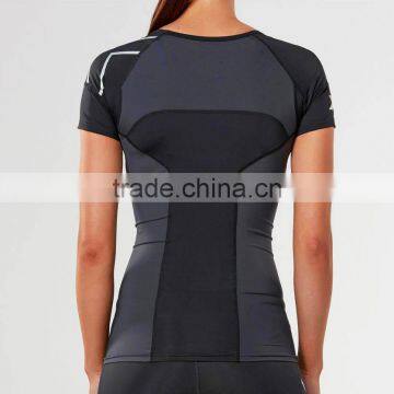 Custom Blank Bodybuilding Dri Fit Running Shirt Polyester Womens Tshirt