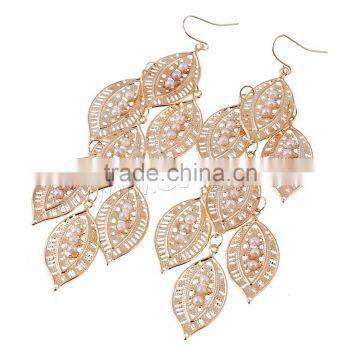 Fashion Geometric Plastic Pearl Zinc Alloy Earring Dubai Gold Jewelry Earring photo-2