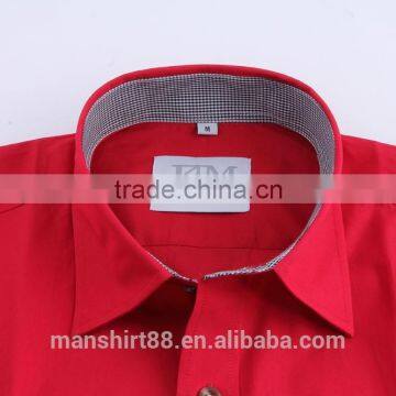 Stiff Collar Mens Solid Color Dress Shirts photo-5