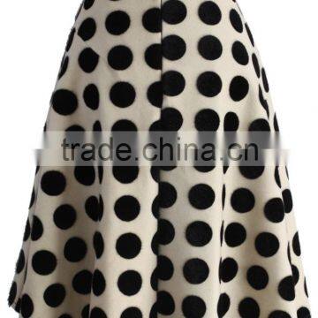 2016 Guangzhou Shandao Custom Logo New Fancy Style Summer Fashionable Polka Dot Ruffle Knee Length Women Umbrella Skirt photo-6
