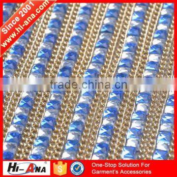 Hi-ana Trim1 One to One Order Fashion Decorative Rhinestone Fabric Trim photo-4