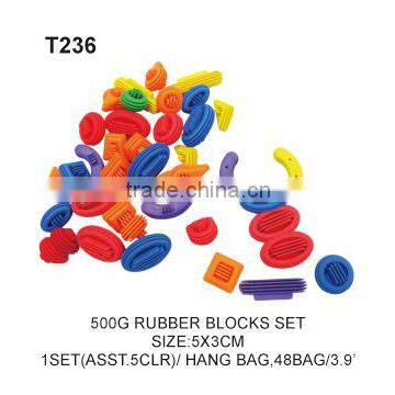 500g Soft Rubber Connecting Round Building Blocks Educational Toys For Kids