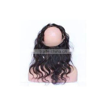 Virgin Human Hair Lace Closure Ear To Ear Elastic 360 Lace Band Frontal Closure With Baby Hair Bleached Knots photo-5
