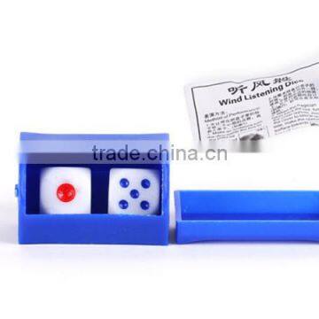 Magic Tricks Gimmick Flash Small Two Magic Dice Wind Listening Dice photo-2