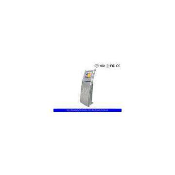 Customizable Information Touch Screen Kiosk Stand , Two Stainless Steel Poles