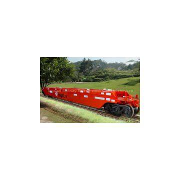 China duble  flat wagon, open top railway wagon; railway covered wagon manufacture China