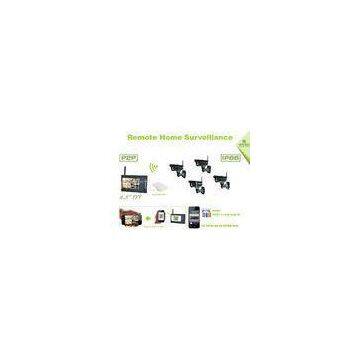Outdoor Home Wireless Surveillance Camera Systems , 4CH CCTV NVR Security Camera
