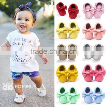 Foreign Trade Bow Soft Bottom Shoes 5107 Baby Shoes and Tassels