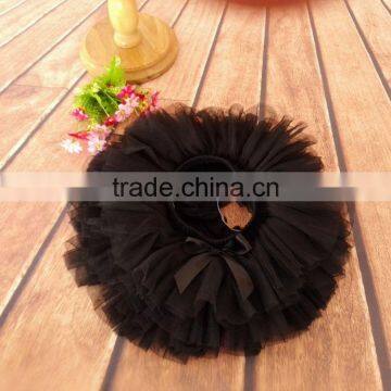 Black Tulle with Satin Bow-Knot Infant Girl Tutu