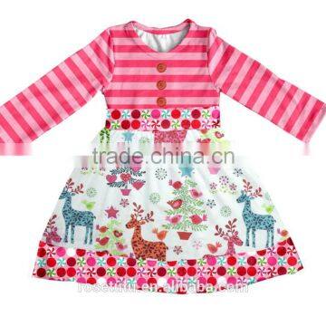 Printed With a Beautiful Pattern With the Girl's Dream of the Same Beautiful and Generous Cotton Princess Christmas Dress photo-5