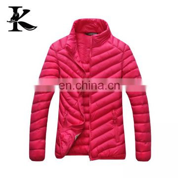 Lastest design for female windproof Winter Coats Thin Down Jacket