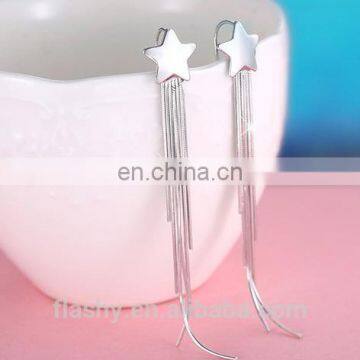 Custom Star Gold Stud Earrings for Women Latest Design Long Tassel Earring photo-5