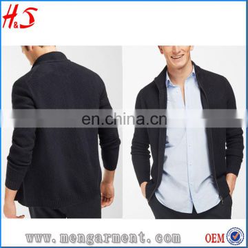 Hot Selling China Garment Factory Best Price Mens Black Cardigan Sweater