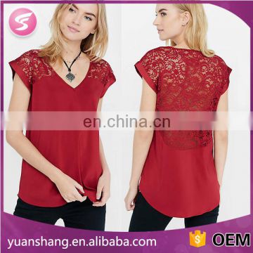 new trendy wholesale clothes turkey fashion bulk v-neck t shirt clothes for women