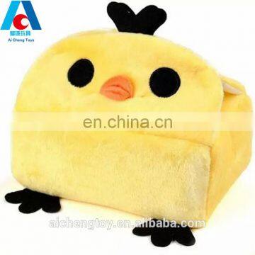 creative cute plush toys carton animal chicken tissue box