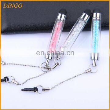 Factory sell custom printed crystal loaded stylus touch screen pen with logo