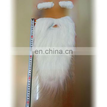 Party Fake Christmas santa claus white long mustache Beard MOU-0005