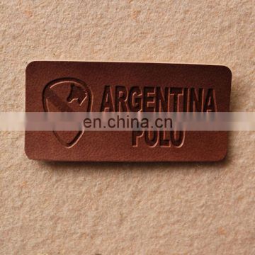 Embossed metal logo leather label/Leather patch