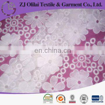 organza 100% Cotton embroidery lace fabric