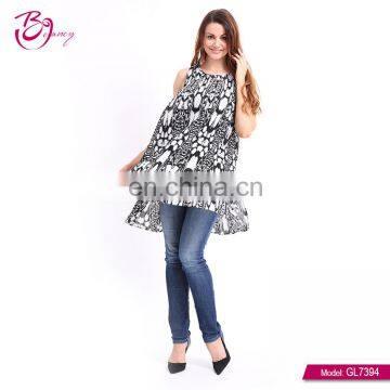 Black And White Latest Design Plain Chiffon Brand Classy Dress