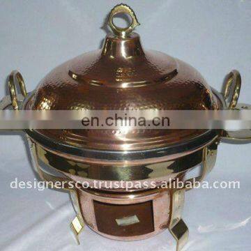 Copper and Brass Food Warmer Chafing Dish