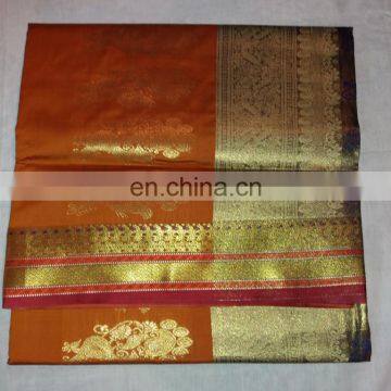 Women's Dress Indian Ethnic Zari Work Pallu Silk Sari Wedding wear Saree