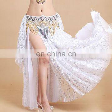 High sequin fabric shiny hot sexy belly dance long dress Q-6032#