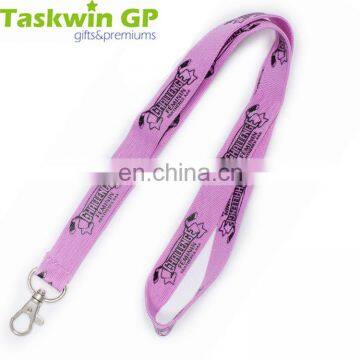 Wholesale custom lanyard strap with custom logo, with lobster clip woven polyester lanyard