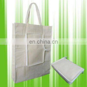 New Arrival !Cheap promotional non woven zipper folding bag